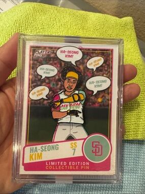 Limited Edition Ha-Seong Kim Collectible Pin – Pink & Yellow